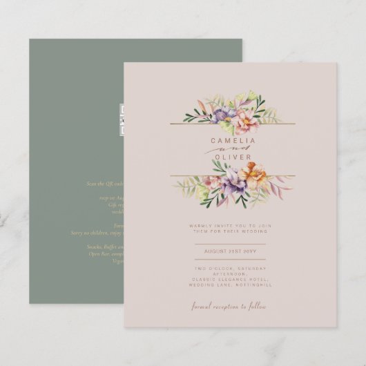 LeahG Summer Boho Blume Wedding (Vorne/Hinten)