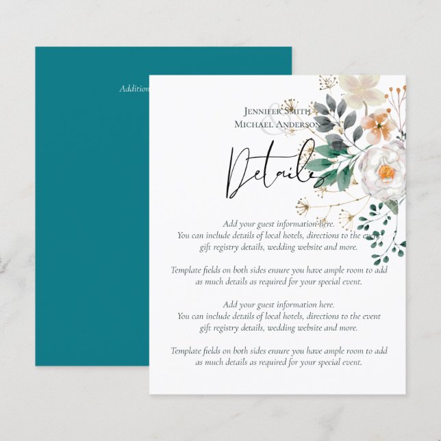 LeahG Summer White Rose Rustic Boho Floral Wedding (Vorne/Hinten)