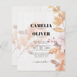 LeahG Terracotta Herbstlaubs Wedding Einladung