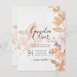 LeahG Terracotta Herbstlaubs Wedding Einladung