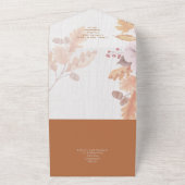 LeahG Terracotta Herbstlaubs Wedding Einladung (Außenbereich)