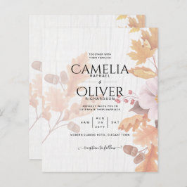 LeahG Terracotta Herbstlaubs Wedding Einladung