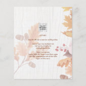 LeahG Terracotta Herbstlaubs Wedding Einladung Flyer (Hinten)