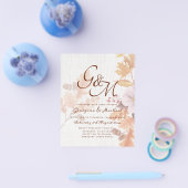 LeahG Terracotta Herbstlaubs Wedding Einladung Flyer (Einzeln)