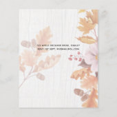 LeahG Terracotta Herbstlaubs Wedding Einladung Flyer (Hinten)