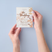 LeahG Terracotta Herbstlaubs Wedding Einladung Flyer (Gruppe)