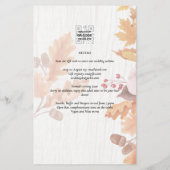 LeahG Terracotta Herbstlaubs Wedding Einladung Flyer (Hinten)