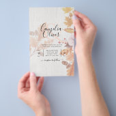 LeahG Terracotta Herbstlaubs Wedding Einladung Flyer (Handgriff)