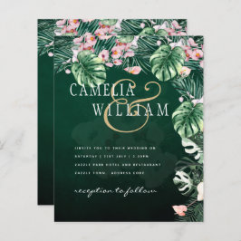 LeahG Tropical Green Pink Botanical Wedding