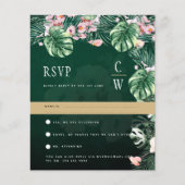 LeahG Tropical Green Pink Botanical Wedding (Vorderseite)
