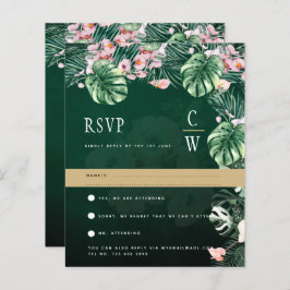 LeahG Tropical Green Pink Botanical Wedding