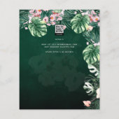 LeahG Tropical Green Pink Botanical Wedding (Rückseite)