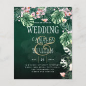 LeahG Tropical Green Pink Botanical Wedding (Vorderseite)