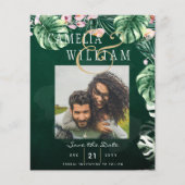 LeahG Tropical Green Pink Botanical Wedding (Vorderseite)