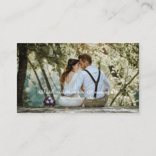 LeahG UAWG QR Code FOTO Details Hochzeitkarte Begleitkarte (Rückseite)