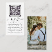LeahG UAWG QR Code FOTO Details Hochzeitkarte Visitenkarte (Vorne/Hinten)