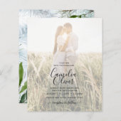 LeahG Winter Wedding Aqua Blue Green INVITE (Vorne/Hinten)