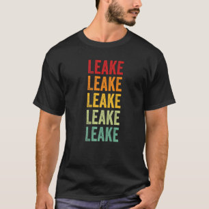 Leake Landkreis Mississippi Rainbow Text T-Shirt
