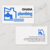 Leaking Blue Faucet Building Home Frame Visitenkarte (Vorne/Hinten)