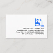 Leaking Building Frame Leaking Faucet Visitenkarte (Rückseite)