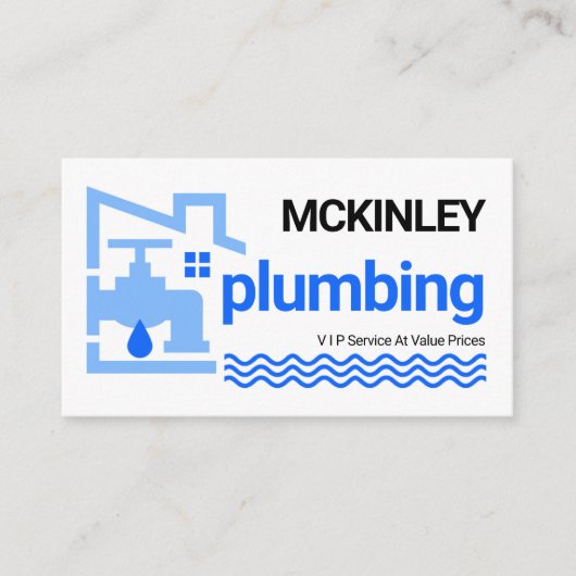 Leaking Building Frame Leaking Faucet Visitenkarte (Vorderseite)