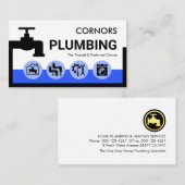 Leaking Faucet Blue Water Frame Visitenkarte (Vorne/Hinten)