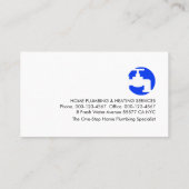 Leaking Faucet Pipeline Plumbing Works Visitenkarte (Rückseite)