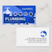 Leaking Faucet Pipelines Plumber Pipes Visitenkarte (Vorne/Hinten)