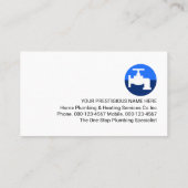 Leaking Faucet Under Building Plumber Visitenkarte (Rückseite)