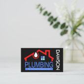 Leaking Home Plumbing Service Visitenkarte (Stehend Vorderseite)