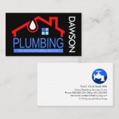 Leaking Home Plumbing Service Visitenkarte (Vorne/Hinten)