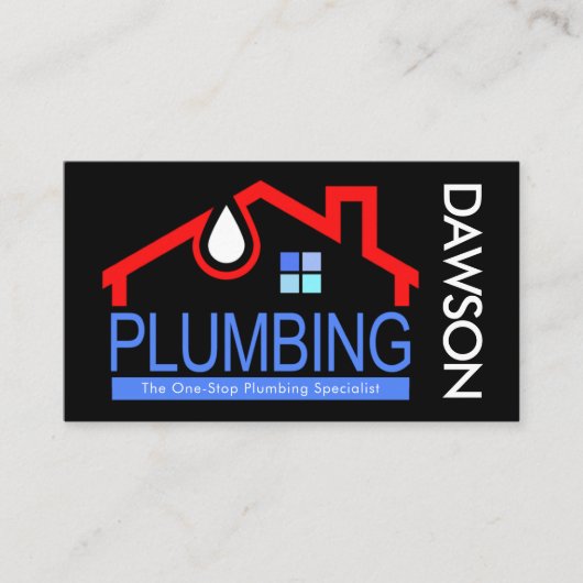 Leaking Home Plumbing Service Visitenkarte (Vorderseite)