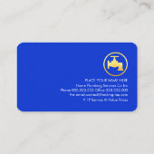 Leaking Home Water Pipe Frame Visitenkarte (Rückseite)