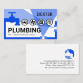 Leaking Water Faucet Plumber Pipelines Visitenkarte (Vorne/Hinten)