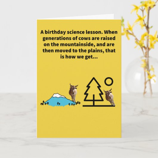 Lean Beef - Geburtstag Karte (Gelbe Blume)