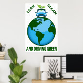 LEAN CLEAN & DRIVING GREEN POSTER (Heimbüro)