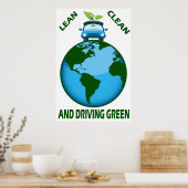 LEAN CLEAN & DRIVING GREEN POSTER (Küche)