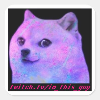 Lean Doge Quadratischer Aufkleber