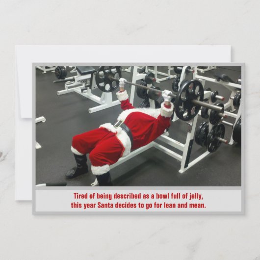 Lean & Gemein Santa - Funny Albern Jochen Weihnach Einladung (Vorderseite)