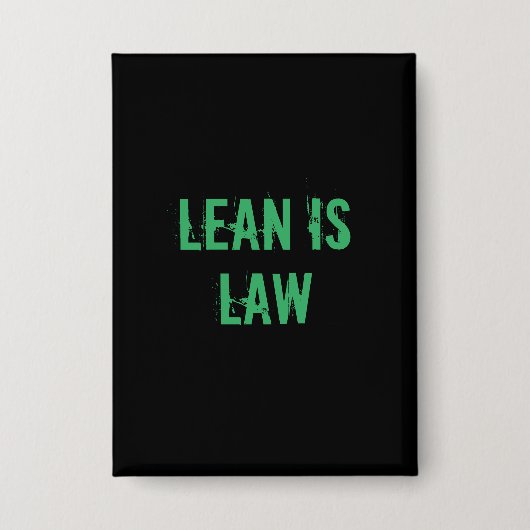 Lean is Law Fitness Personal Trainer Bodybuilding Button (Vorderseite)