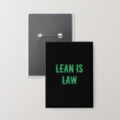 Lean is Law Fitness Personal Trainer Bodybuilding Button (Vorderseite/Rückseite)