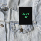 Lean is Law Fitness Personal Trainer Bodybuilding Button (Insitu)