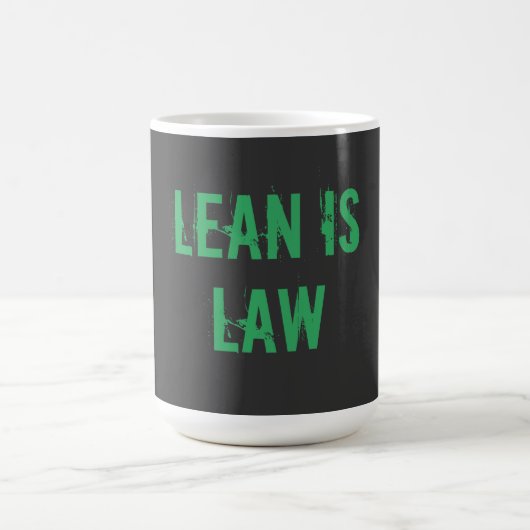 Lean is Law Fitness Personal Trainer Bodybuilding Kaffeetasse (Mittel)