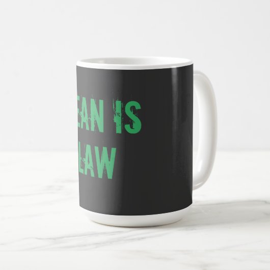 Lean is Law Fitness Personal Trainer Bodybuilding Kaffeetasse (VorderseiteRechts)