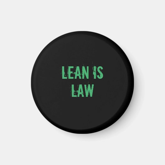 Lean is Law Fitness Personal Trainer Bodybuilding Magnet (Vorne)