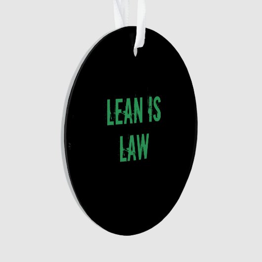 Lean is Law Fitness Personal Trainer Bodybuilding Ornament (Vorderseite)