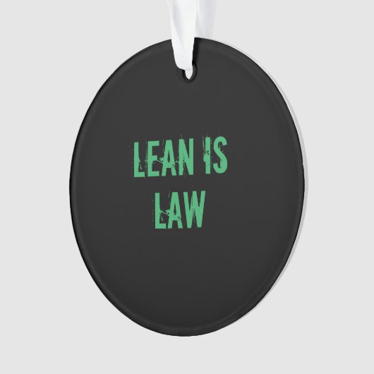 Lean is Law Fitness Personal Trainer Bodybuilding Ornament (Vorderseite)