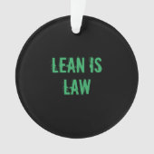 Lean is Law Fitness Personal Trainer Bodybuilding Ornament (Vorderseite)