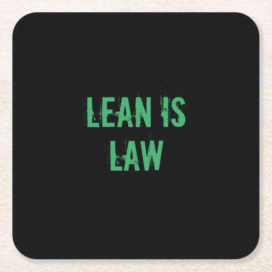 Lean is Law Fitness Personal Trainer Bodybuilding Rechteckiger Pappuntersetzer (Vorderseite)