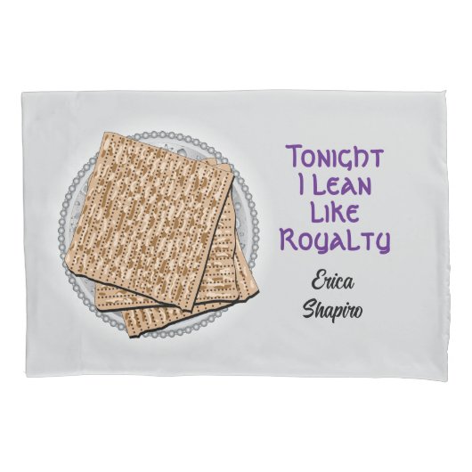 "Lean Like Royalty" personalisiert Pesach Pillowca Kissenbezug (Vorderseite)